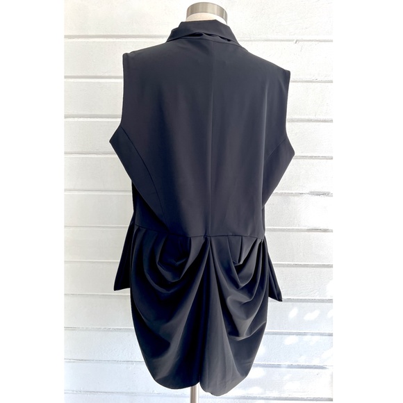 ELM DESIGN Lagenlook Tie Front Long Vest with Draped Back - 2 (US 8-10) - Picture 3 of 13